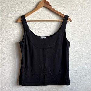 Akris Punto Cotton Blend Black Cropped Sleeveless Top Size US 12